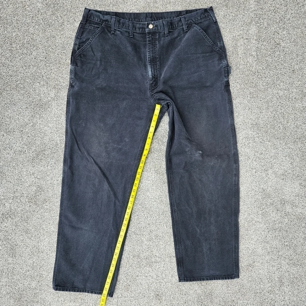 Carhartt Black Duck Canvas Carpenter Pants Original Dungaree Fit B11 BLK 44X34